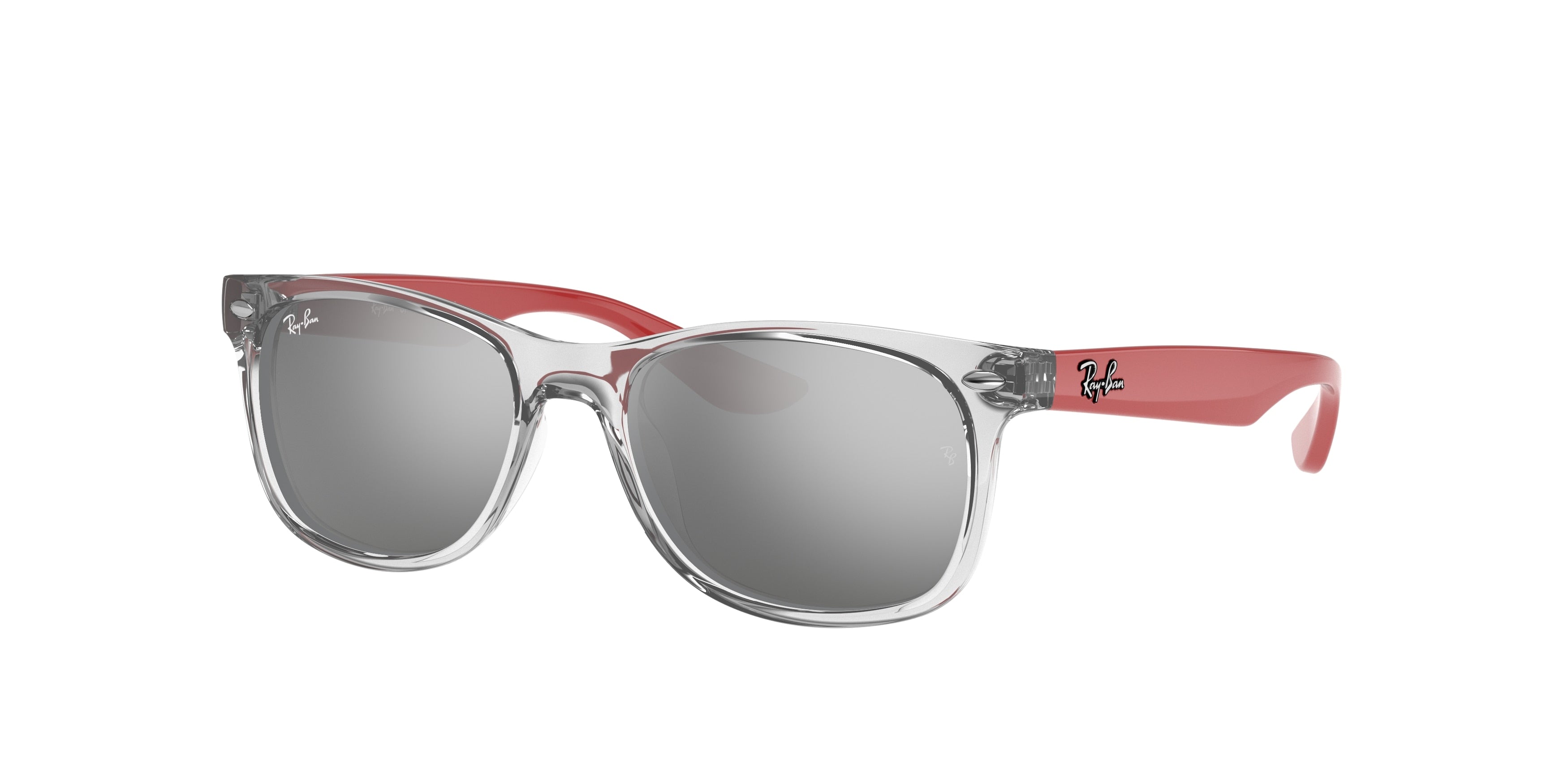 Ray-Ban Junior JUNIOR NEW WAYFARER RJ9052S Square Sunglasses  70636G-Transparent Grey 48-130-16 - Color Map Grey