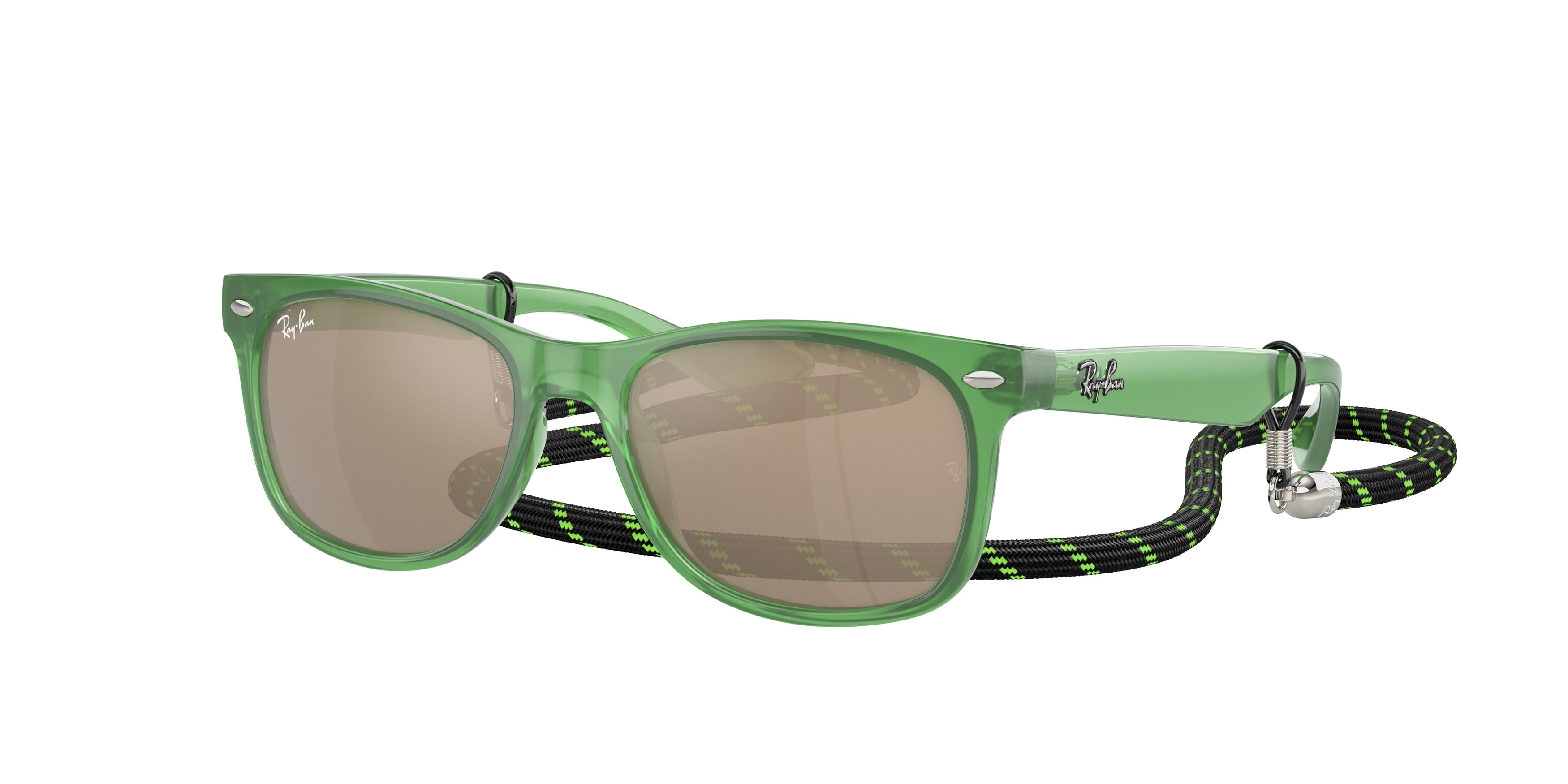 Ray-Ban Junior JUNIOR NEW WAYFARER RJ9052S Square Sunglasses  71465A-Opal Green 47-125-15 - Color Map Green