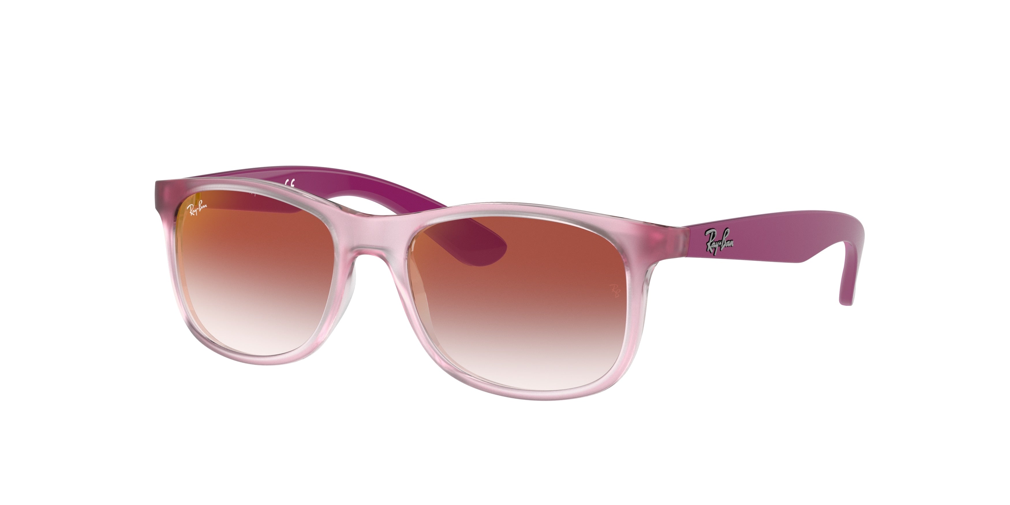 Ray-Ban Junior RJ9062S Square Sunglasses  7052V0-Transparent Pink 48-125-16 - Color Map Pink