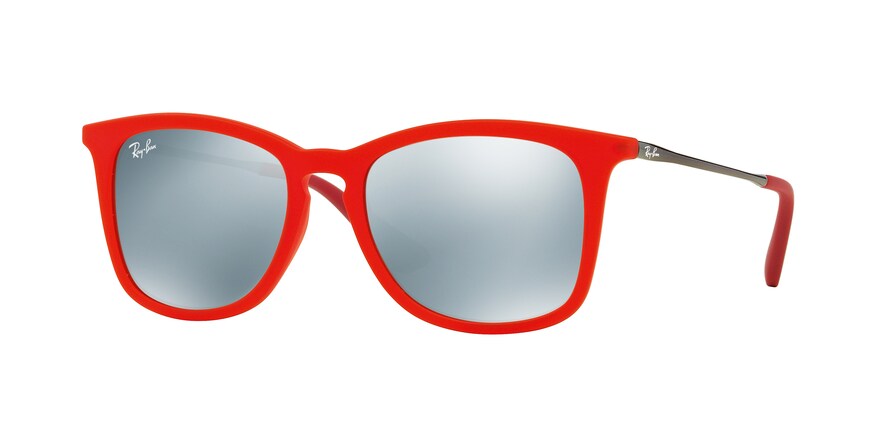 Ray-Ban Junior RJ9063S Phantos Sunglasses  701030-TRANSPARENT RED RUBBER 48-16-130 - Color Map red