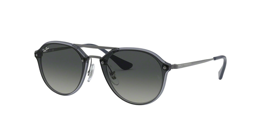 Ray-Ban Junior JUNIOR BLAZE DOUBLEBRIDGE RJ9067SN Phantos Sunglasses  705011-TRANSPARENT BLUE 53-12-130 - Color Map blue