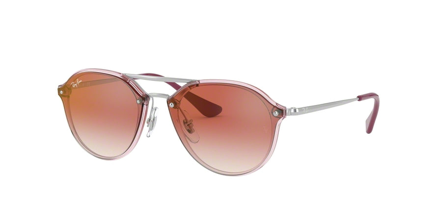 Ray-Ban Junior JUNIOR BLAZE DOUBLEBRIDGE RJ9067SN Phantos Sunglasses  7052V0-TRANSPARENT PINK 53-12-130 - Color Map pink
