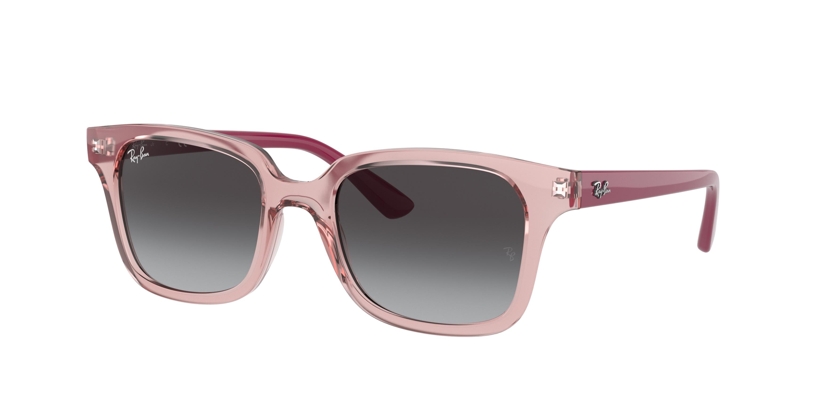 Ray-Ban Junior RJ9071S Square Sunglasses  70678G-Transparent Pink 48-130-18 - Color Map Pink