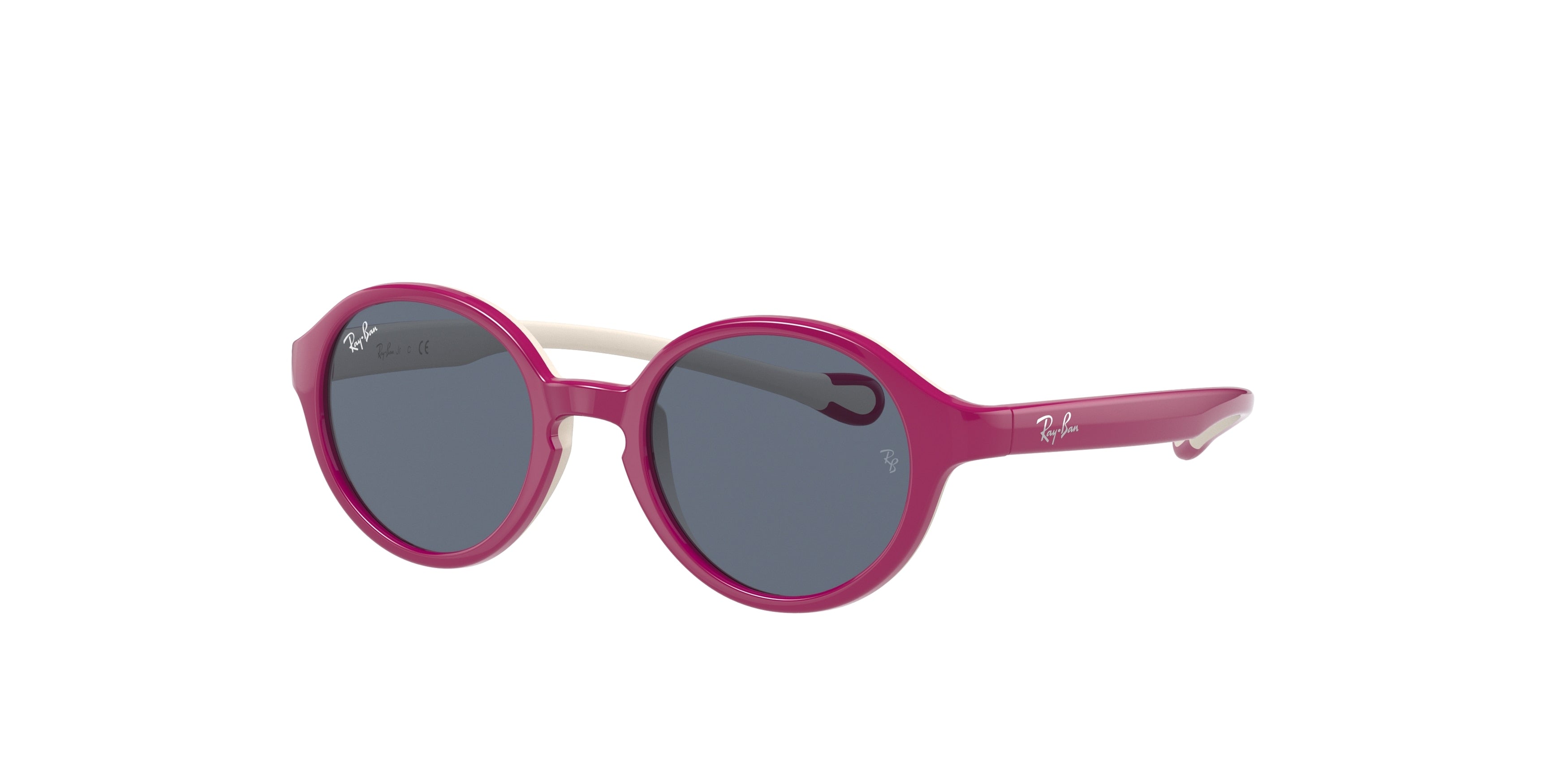 Ray-Ban Junior RJ9075S Phantos Sunglasses  710187-Fuxia On Cream 39-130-16 - Color Map Pink