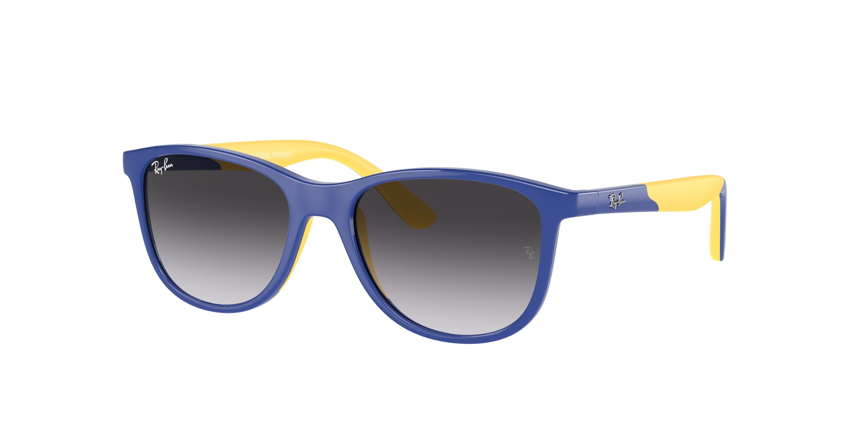 Ray-Ban Junior RJ9077S Square Sunglasses  71328G-Blue On Yellow 49-130-16 - Color Map Blue