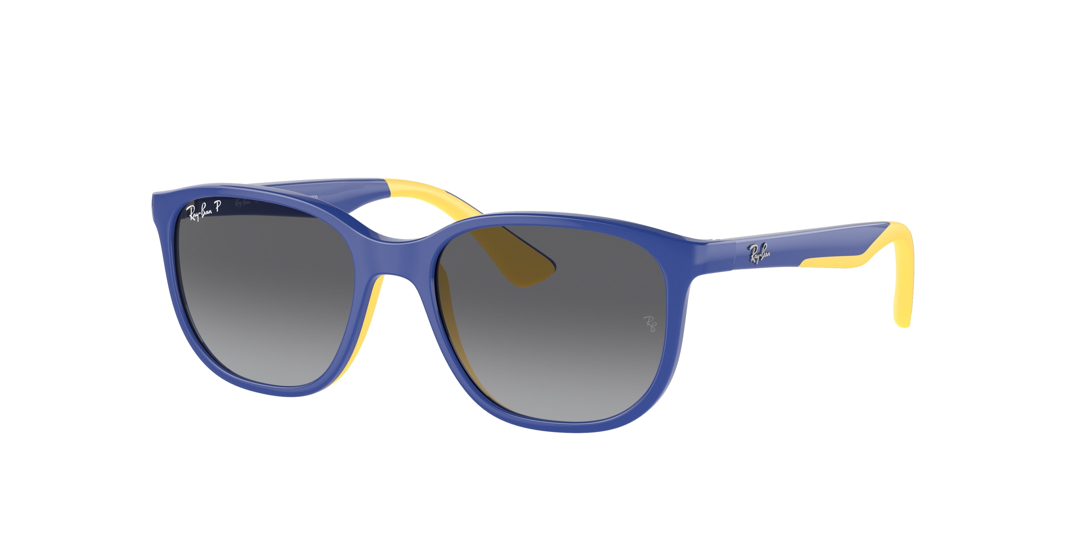 Ray-Ban Junior RJ9078SF Square Sunglasses  7132T3-Light Blue On Yellow 48-135-16 - Color Map Grey