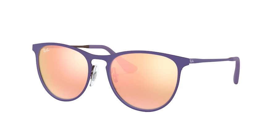 Ray-Ban Junior JUNIOR ERIKA METAL RJ9538S Phantos Sunglasses  252/2Y-RUBBER BROWN/VIOLET 50-17-130 - Color Map violet