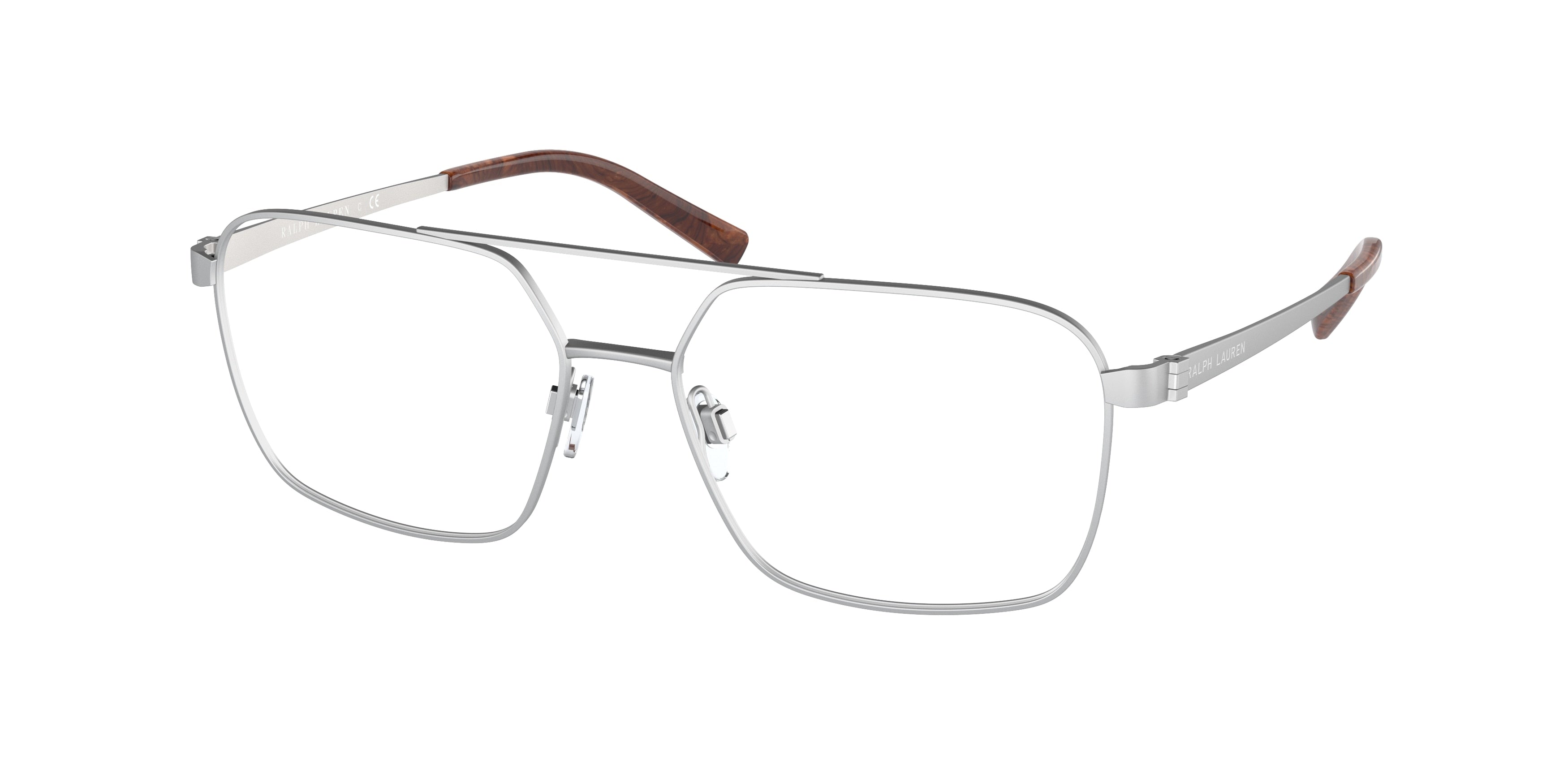 Ralph Lauren RL5112 Square Eyeglasses  9220-Matte Silver 54-145-16 - Color Map Silver
