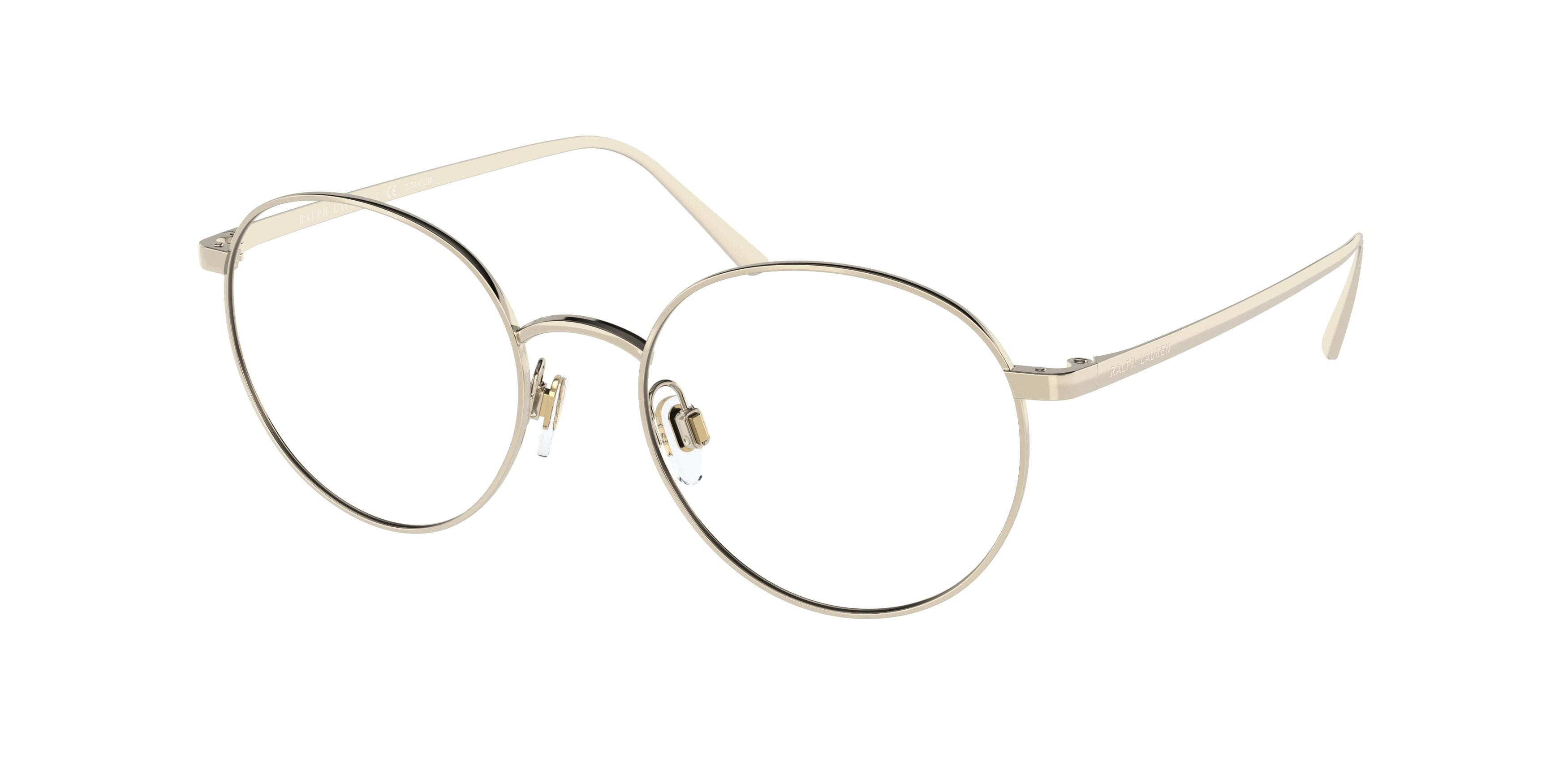 Ralph Lauren RL5116T Round Eyeglasses  9226-Shiny Pale Gold 51-145-18 - Color Map Gold