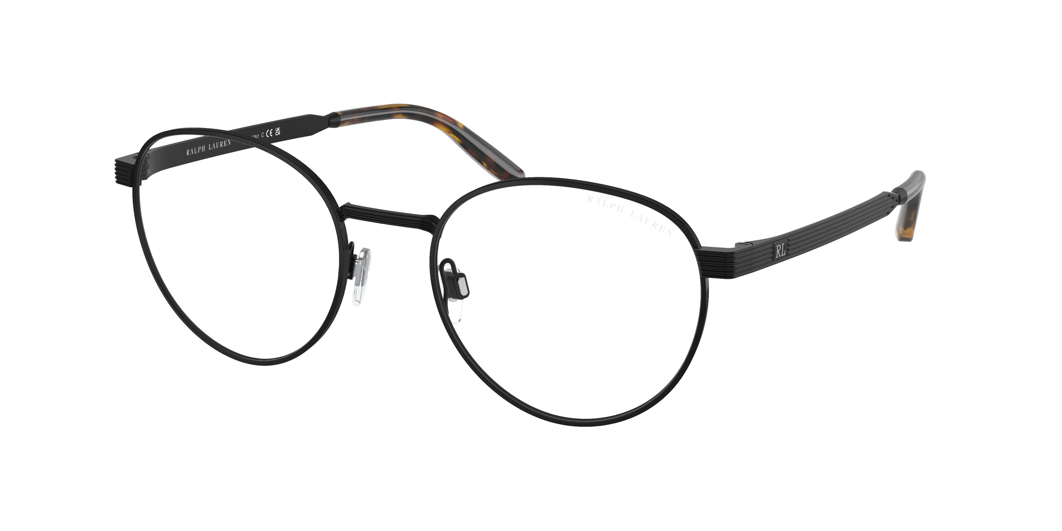 Ralph Lauren RL5118 Round Eyeglasses  9304-Semi Matte Black 53-145-20 - Color Map Black
