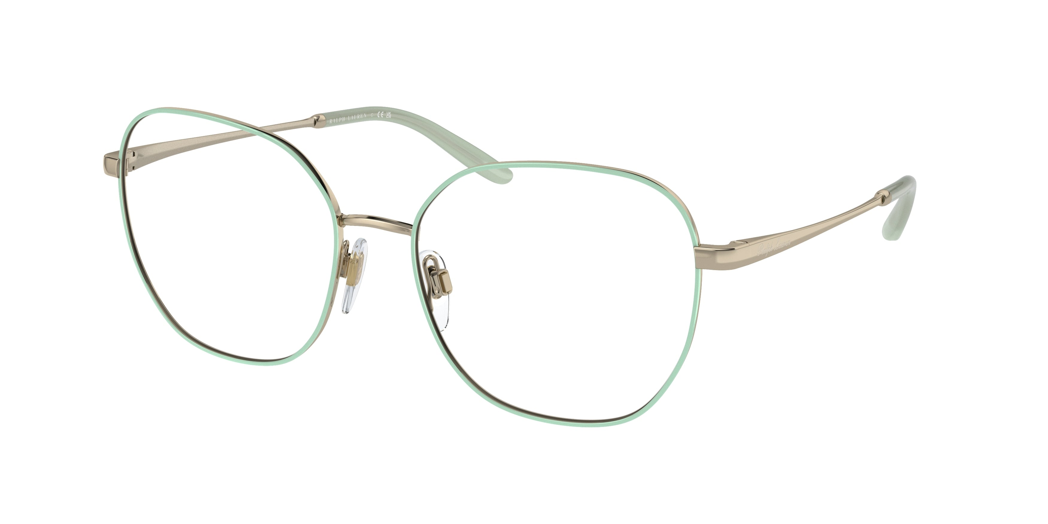 Ralph Lauren RL5120 Irregular Eyeglasses  9451-Mint/Pale Gold 56-145-17 - Color Map Green