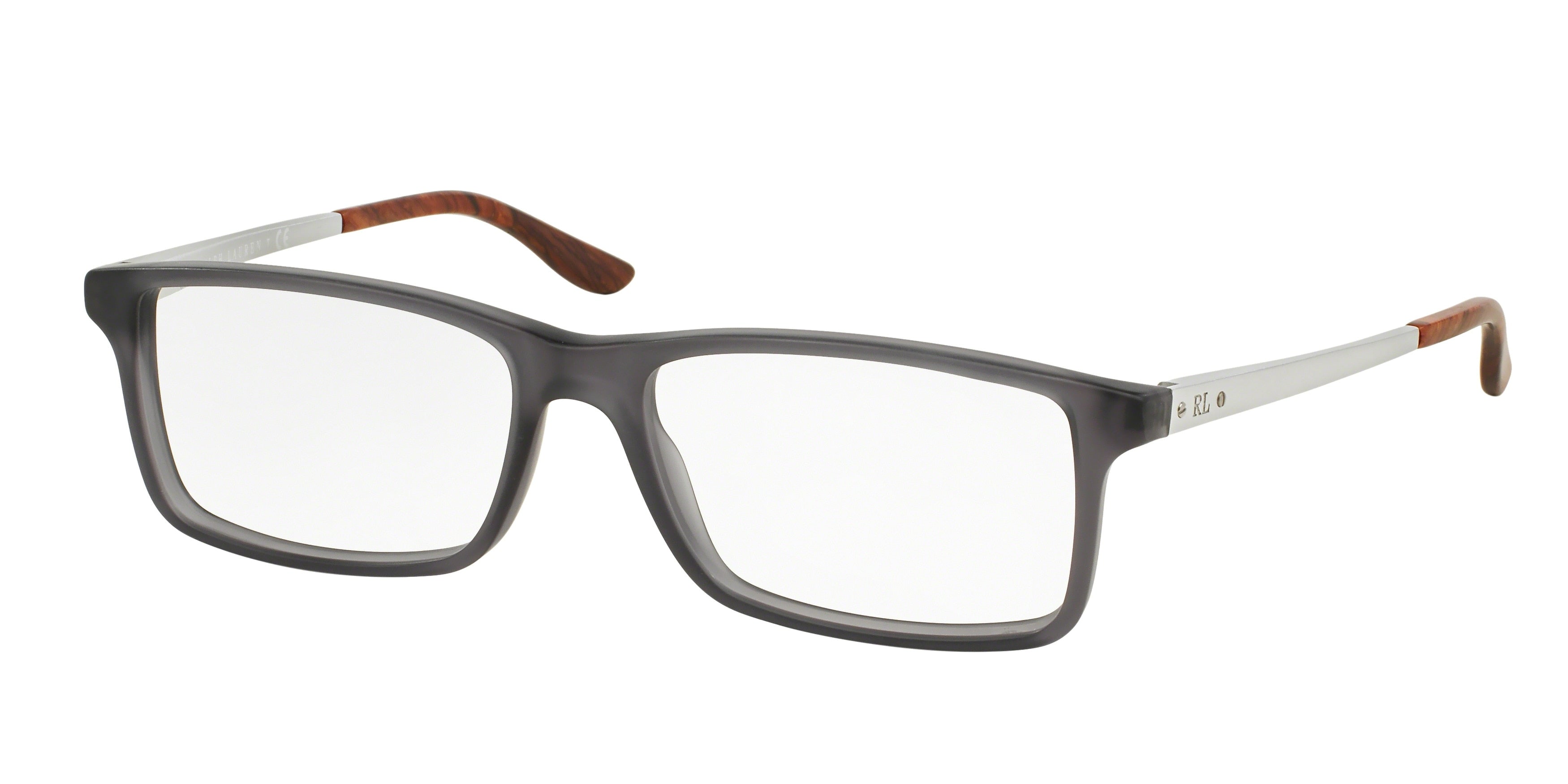 Ralph Lauren RL6128 Rectangle Eyeglasses  5510-Matte Grey 53-145-16 - Color Map Grey