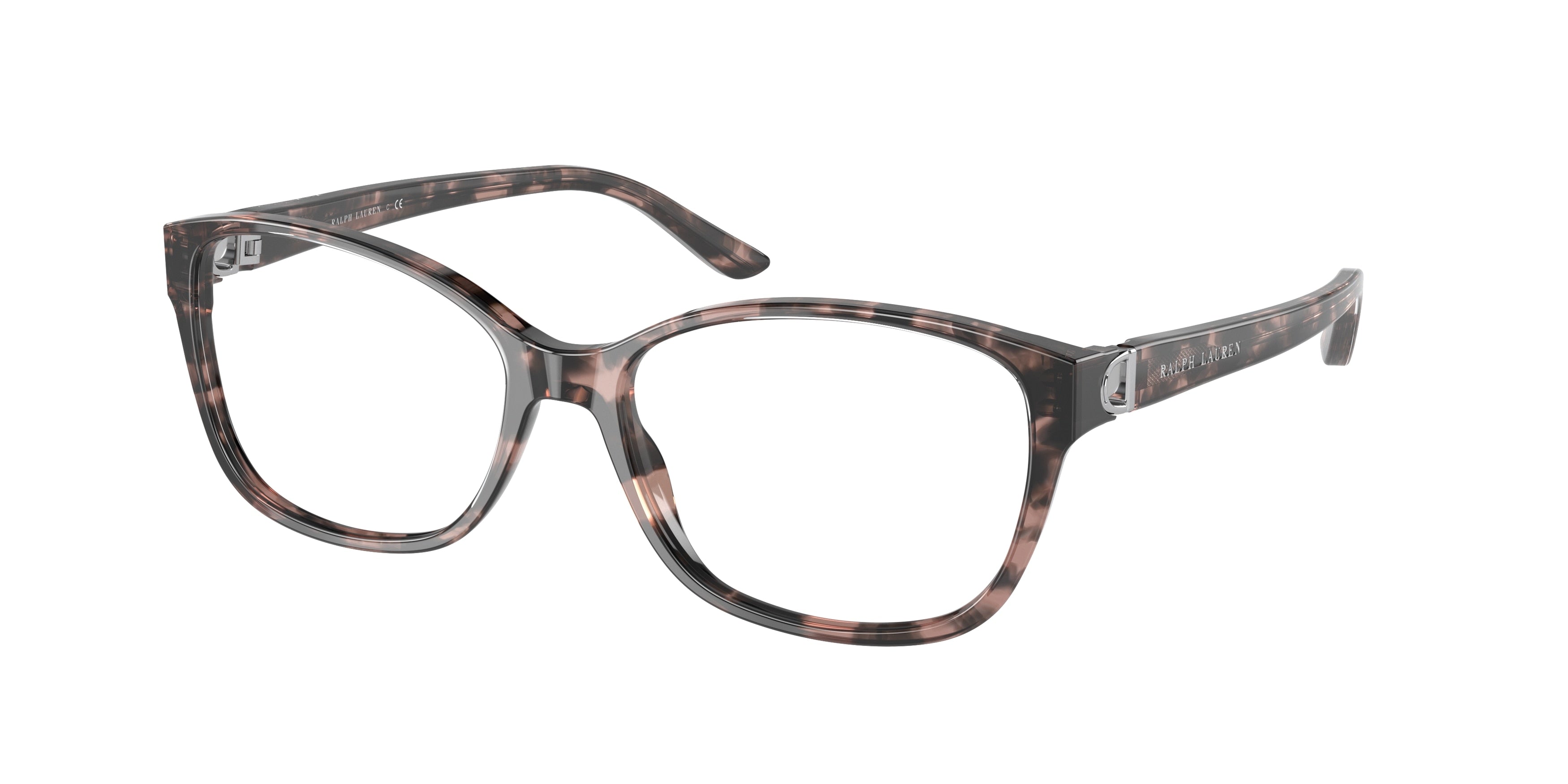 Ralph Lauren RL6136 Square Eyeglasses  5655-Shiny Pink Havana 53-135-16 - Color Map Pink