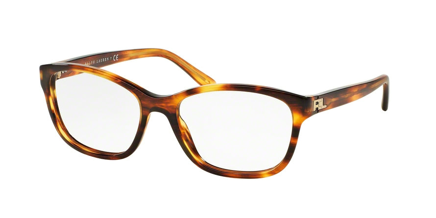 Ralph Lauren RL6140 Square Eyeglasses  5007-STRIPED HAVANA 52-17-140 - Color Map havana