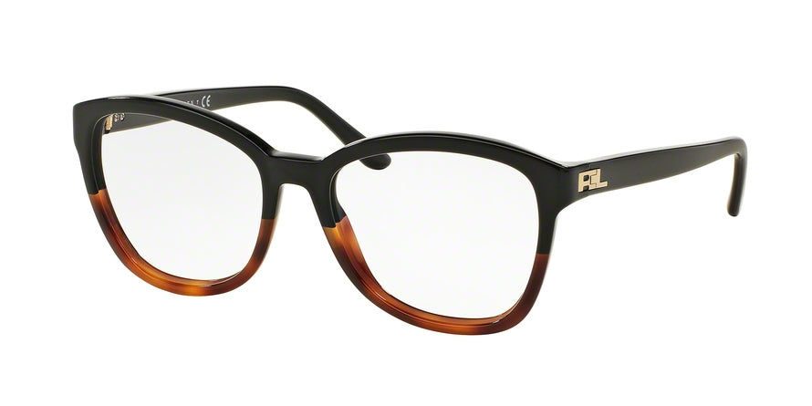 Ralph Lauren RL6142 Square Eyeglasses  5581-BLACK GRADIENT HAVANA 53-17-140 - Color Map havana