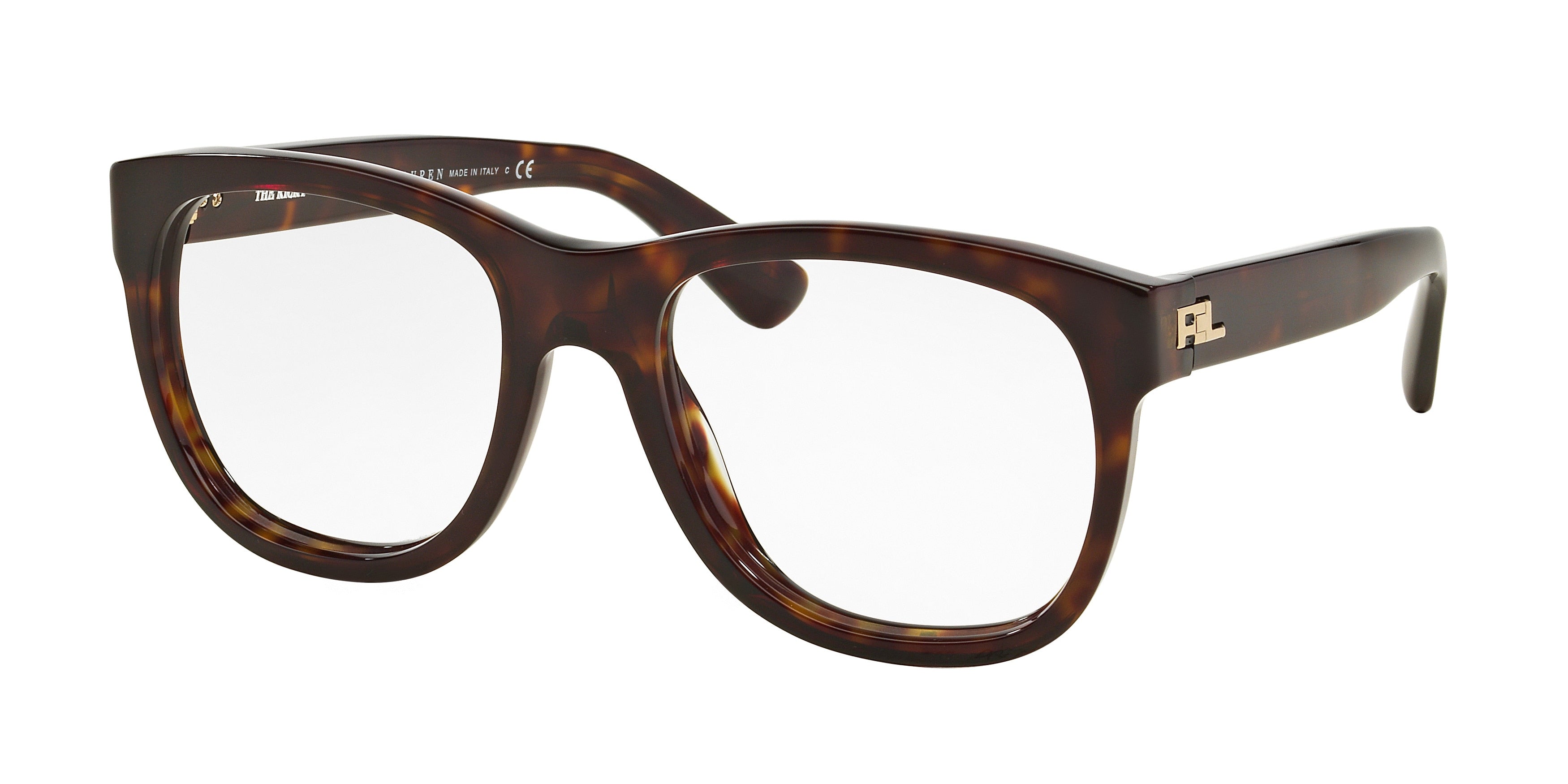 Ralph Lauren RL6143 Square Eyeglasses  5003-Shiny Dark Havana 54-140-19 - Color Map Brown