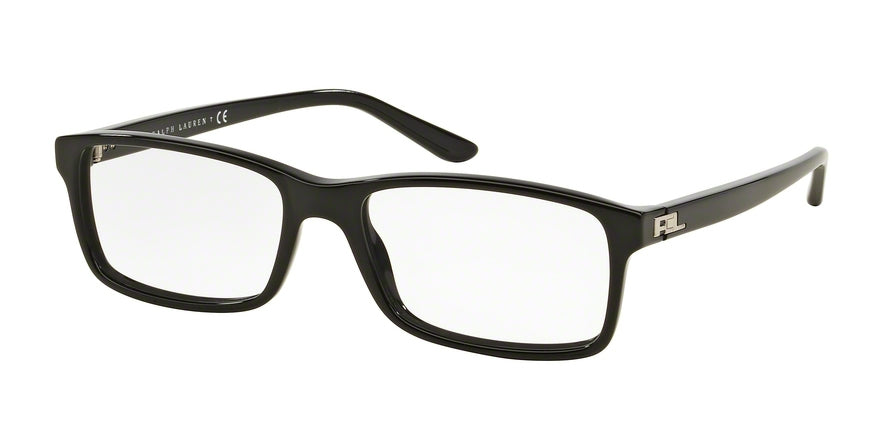 Ralph Lauren RL6144 Rectangle Eyeglasses  5001-BLACK 55-17-145 - Color Map black
