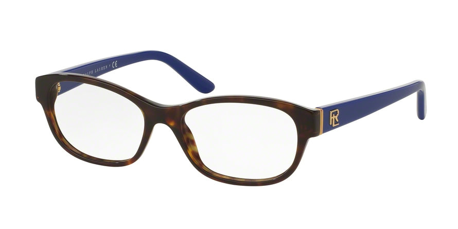 Ralph Lauren RL6148 Pillow Eyeglasses  5566-SHINY DARK HAVANA 53-17-140 - Color Map blue