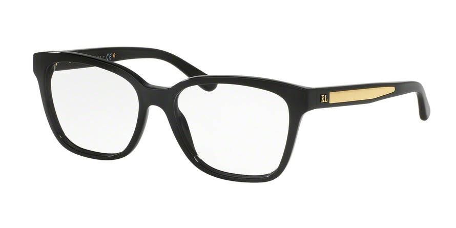 Ralph Lauren RL6154 Square Eyeglasses  5001-BLACK 53-16-140 - Color Map black