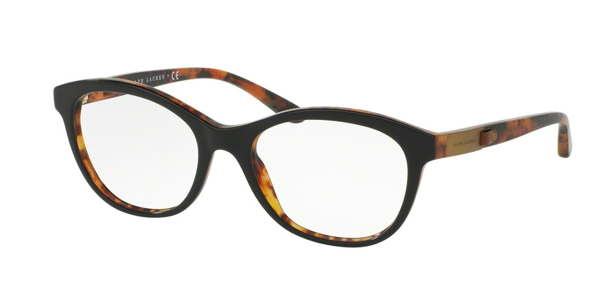 Ralph Lauren RL6157Q Butterfly Eyeglasses  5260-TOP BLACK/HAVANA JL 53-18-140 - Color Map black