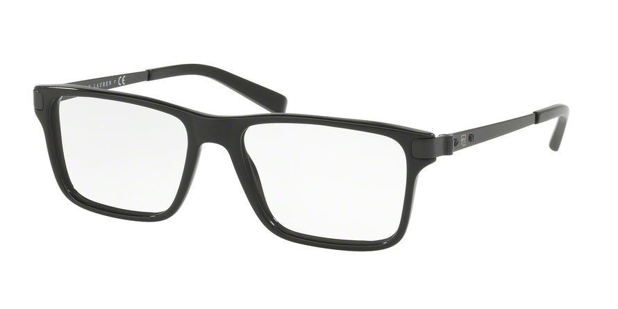 Ralph Lauren RL6162 Square Eyeglasses  5001-BLACK 55-17-140 - Color Map black