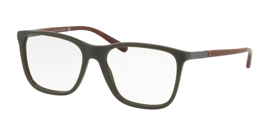 Ralph Lauren RL6168 Square Eyeglasses  5585-OLIVE VINTAGE EFFECT 55-17-145 - Color Map green