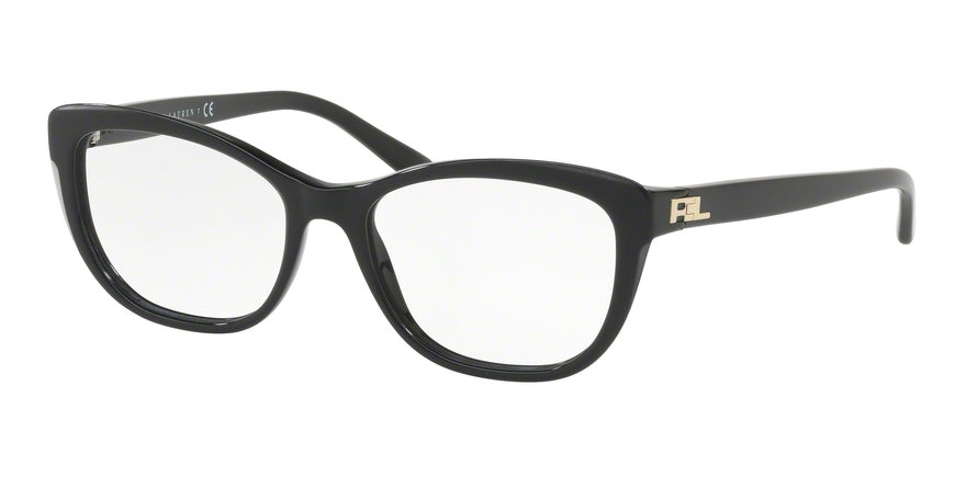 Ralph Lauren RL6170 Cat Eye Eyeglasses  5654-TOP GREY TRASPARENT/BLACK 52-17-140 - Color Map black