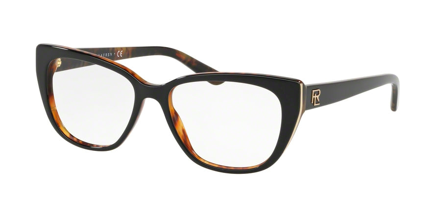Ralph Lauren RL6171 Irregular Eyeglasses  5260-BLACK ON JERRY HAVANA 54-16-140 - Color Map black
