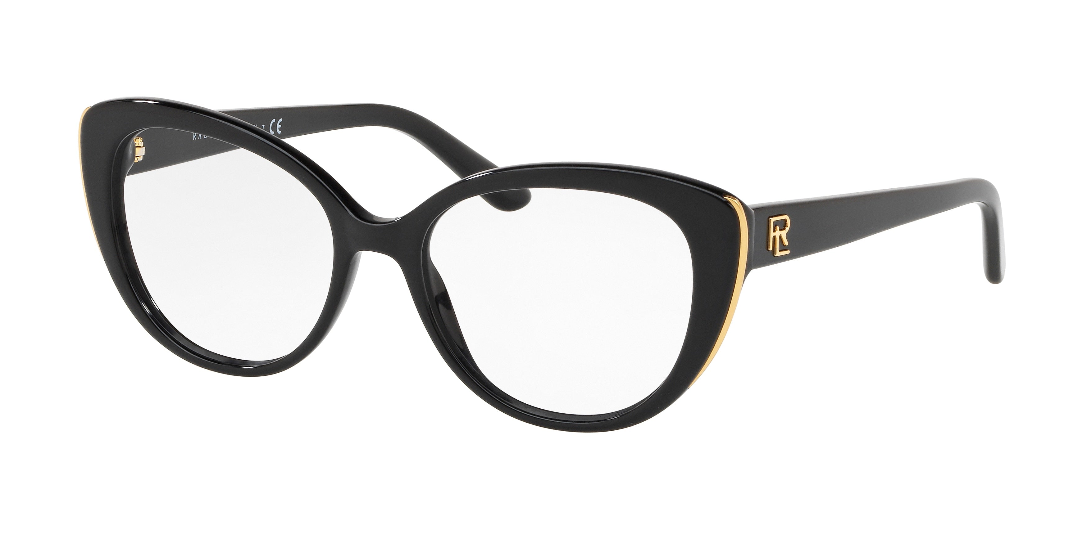 Ralph Lauren RL6172 Butterfly Eyeglasses  5001-Shiny Black 53-140-17 - Color Map Black