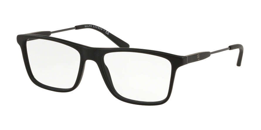 Ralph Lauren RL6181 Rectangle Eyeglasses  5001-MATTE BLACK 56-17-145 - Color Map black