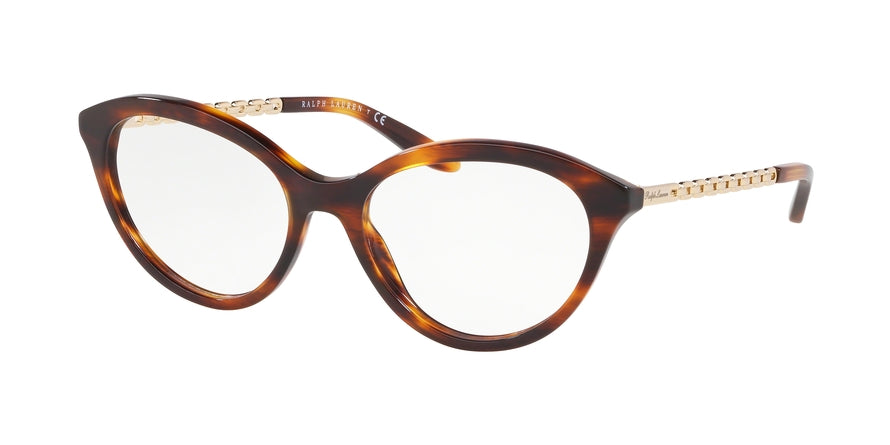 Ralph Lauren RL6184 Butterfly Eyeglasses  5007-STRIPPED HAVANA 54-17-140 - Color Map havana