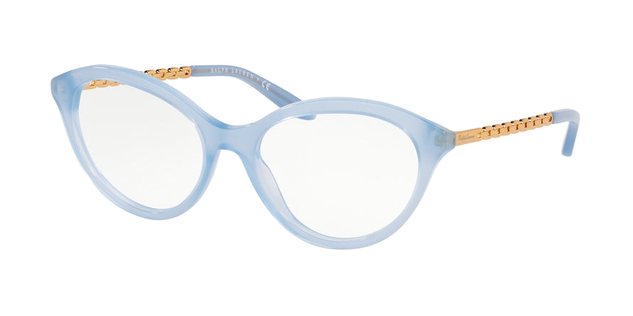Ralph Lauren RL6184 Butterfly Eyeglasses  5743-PALE BLUE OPALIN 54-17-140 - Color Map light blue