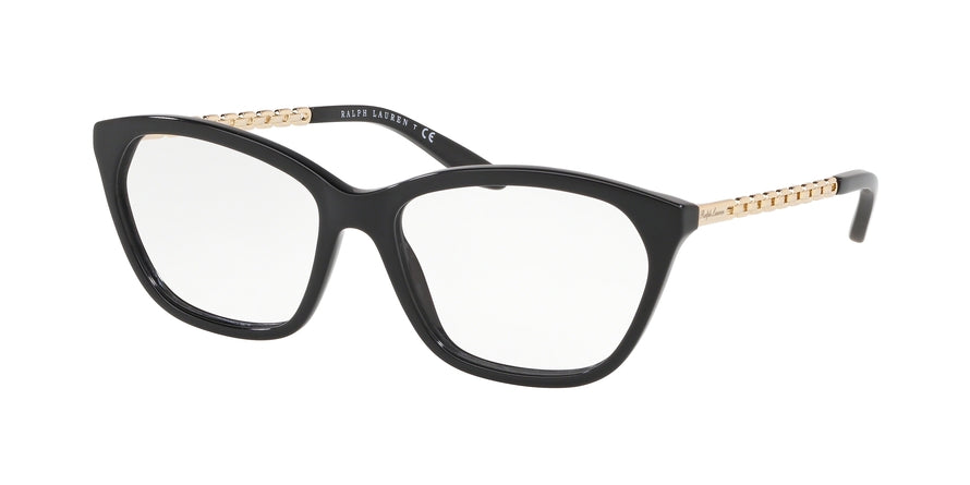 Ralph Lauren RL6185 Square Eyeglasses  5001-BLACK 55-16-140 - Color Map black