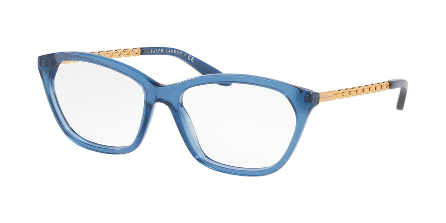 Ralph Lauren RL6185 Square Eyeglasses  5744-DENIM BLUE 55-16-140 - Color Map blue