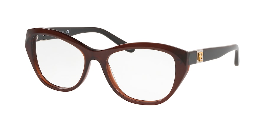 Ralph Lauren RL6187 Square Eyeglasses  5771-BROWN TABACCO TRASPARENT 54-17-140 - Color Map brown