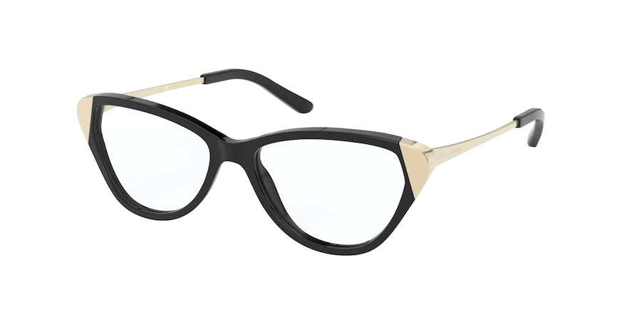 Ralph Lauren RL6191 Cat Eye Eyeglasses  5001-BLACK 53-15-140 - Color Map black