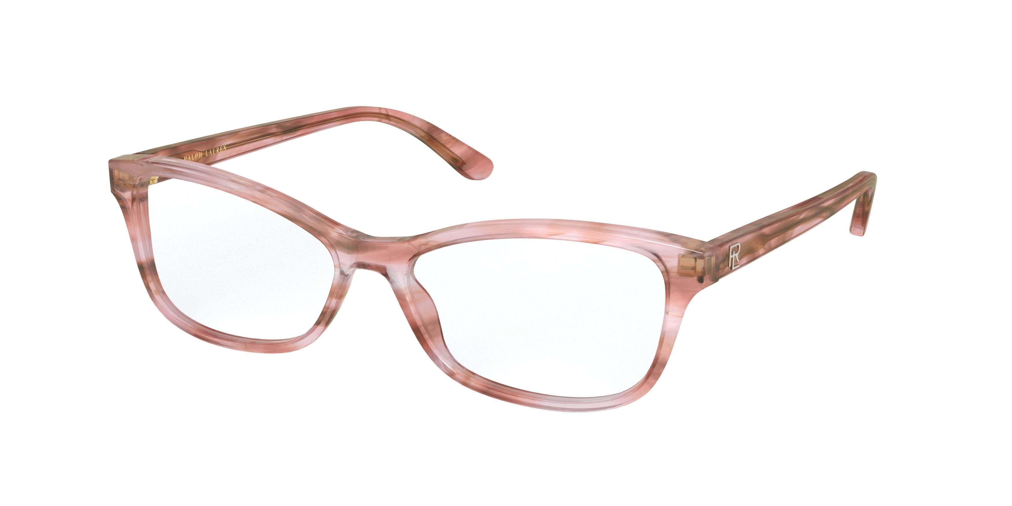 Ralph Lauren RL6205 Butterfly Eyeglasses  5878-Shiny Striped Pink 55-140-15 - Color Map Pink