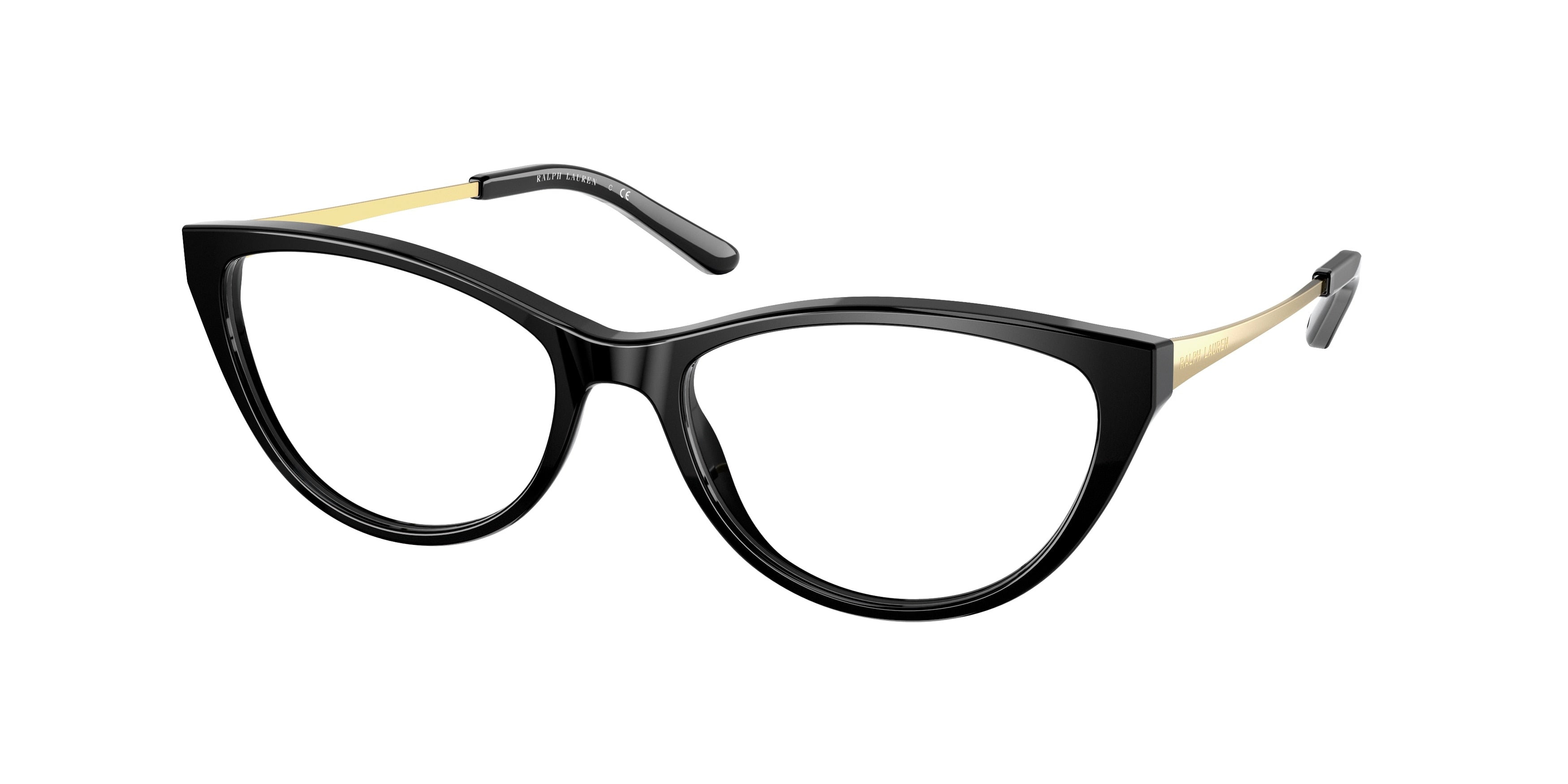 Ralph Lauren RL6207 Cat Eye Eyeglasses  5001-Shiny Black 53-140-17 - Color Map Black