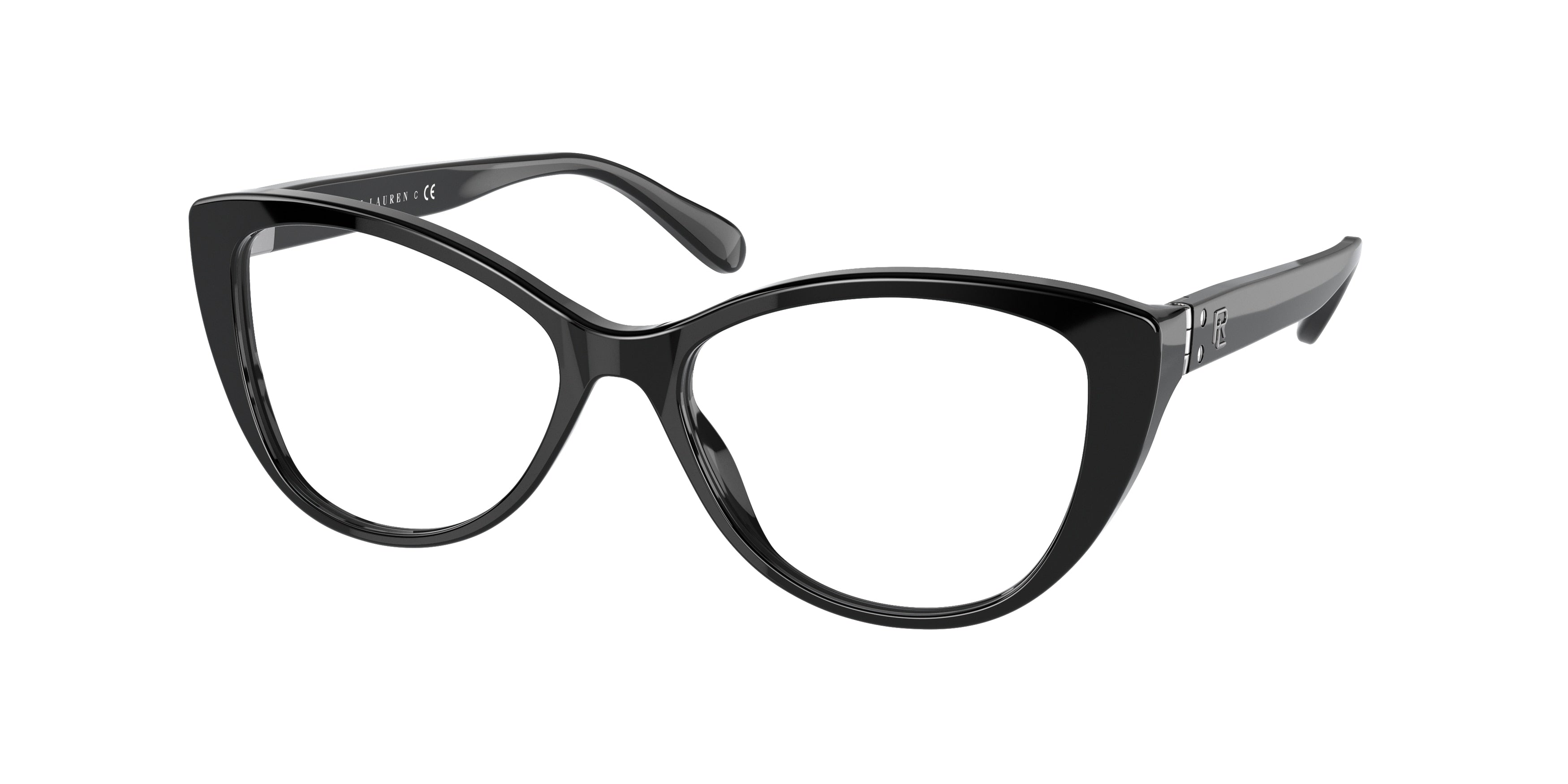 Ralph Lauren RL6211 Butterfly Eyeglasses  5001-Shiny Black 54-140-16 - Color Map Black