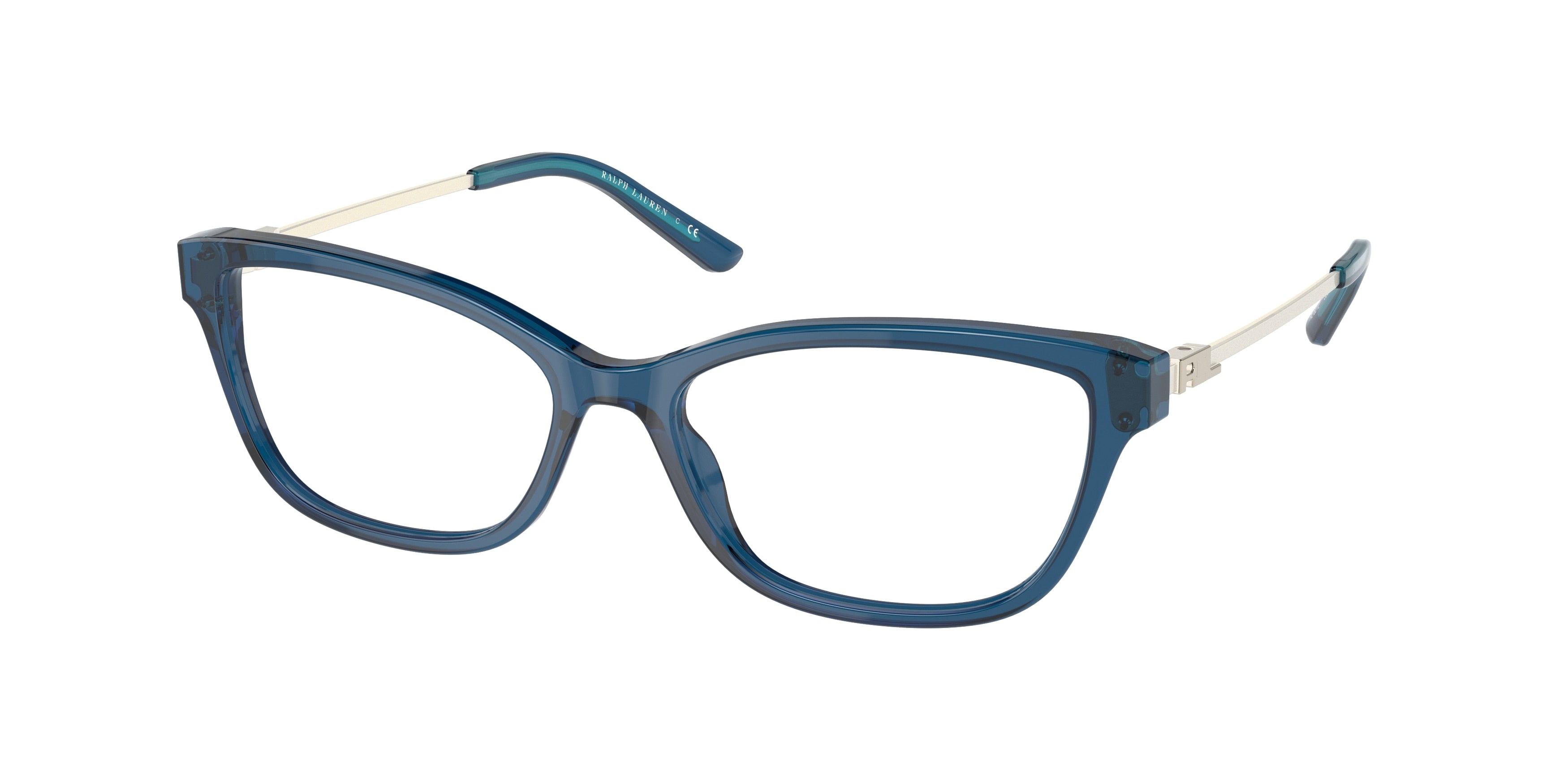 Ralph Lauren RL6212 Cat Eye Eyeglasses  5866-Shiny Opaline Blue 55-135-16 - Color Map Blue