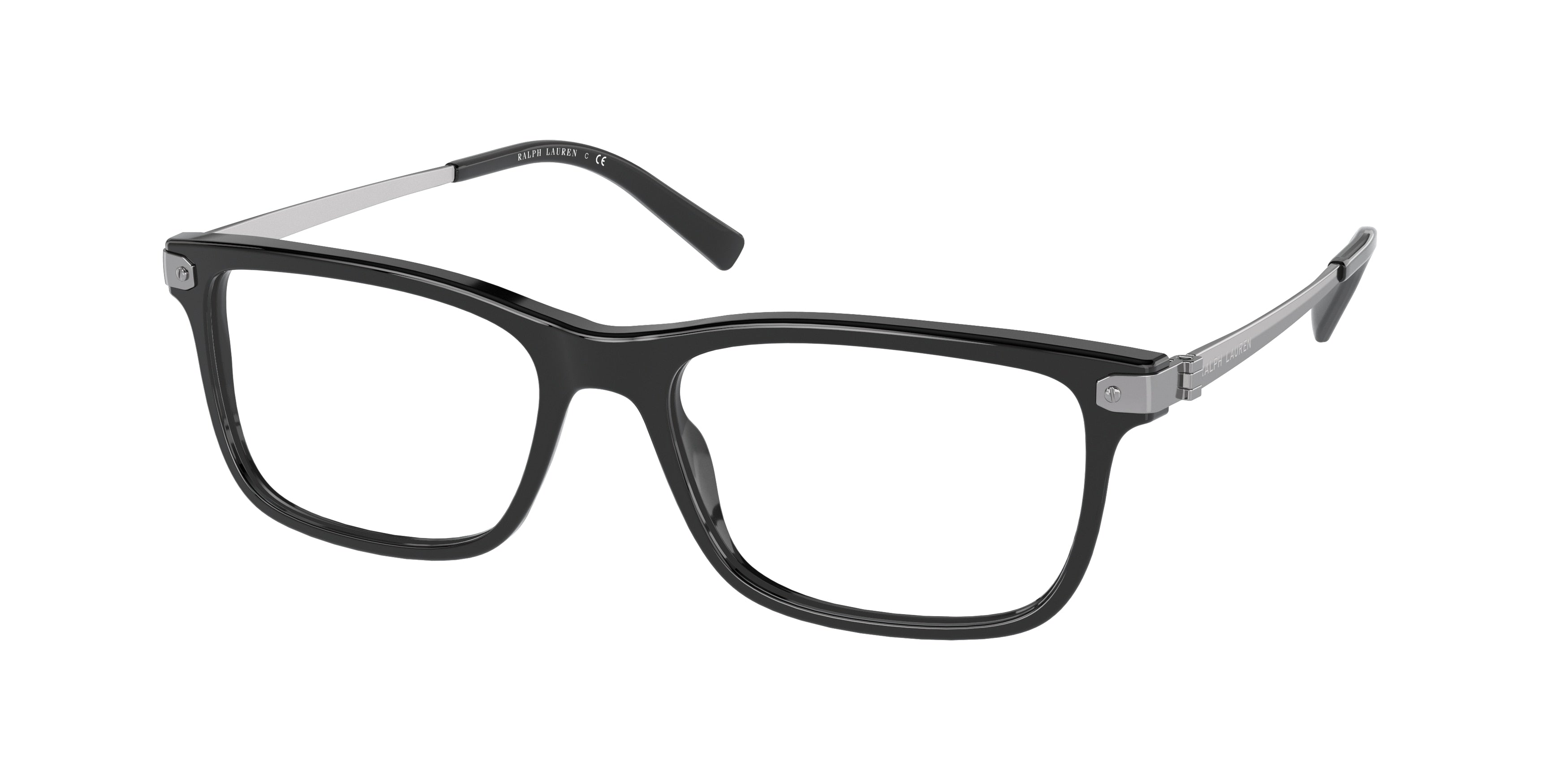 Ralph Lauren RL6215 Rectangle Eyeglasses  5001-Shiny Black 55-145-17 - Color Map Black