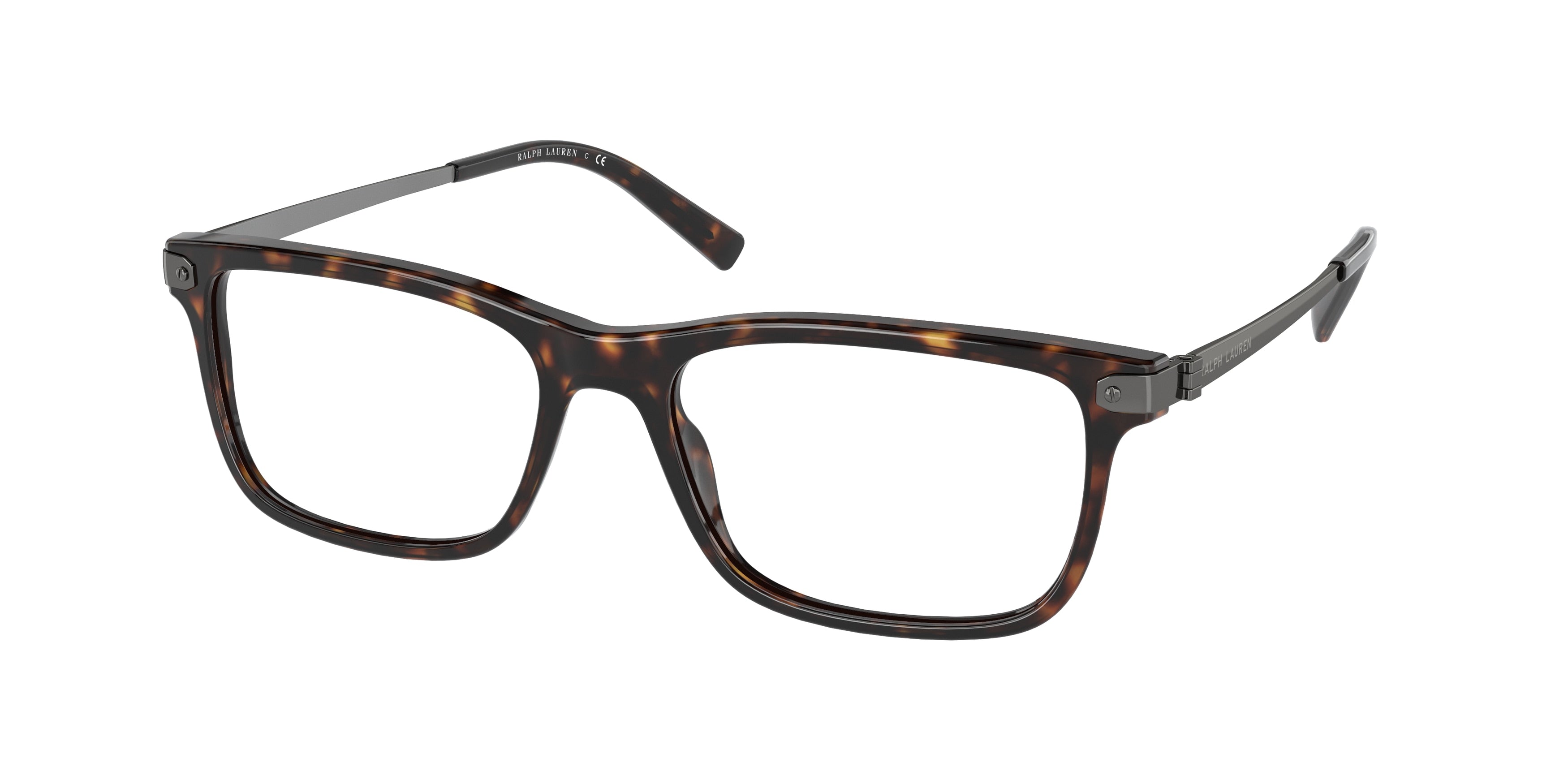 Ralph Lauren RL6215 Rectangle Eyeglasses  5003-Shiny Dark Havana 53-145-17 - Color Map Brown