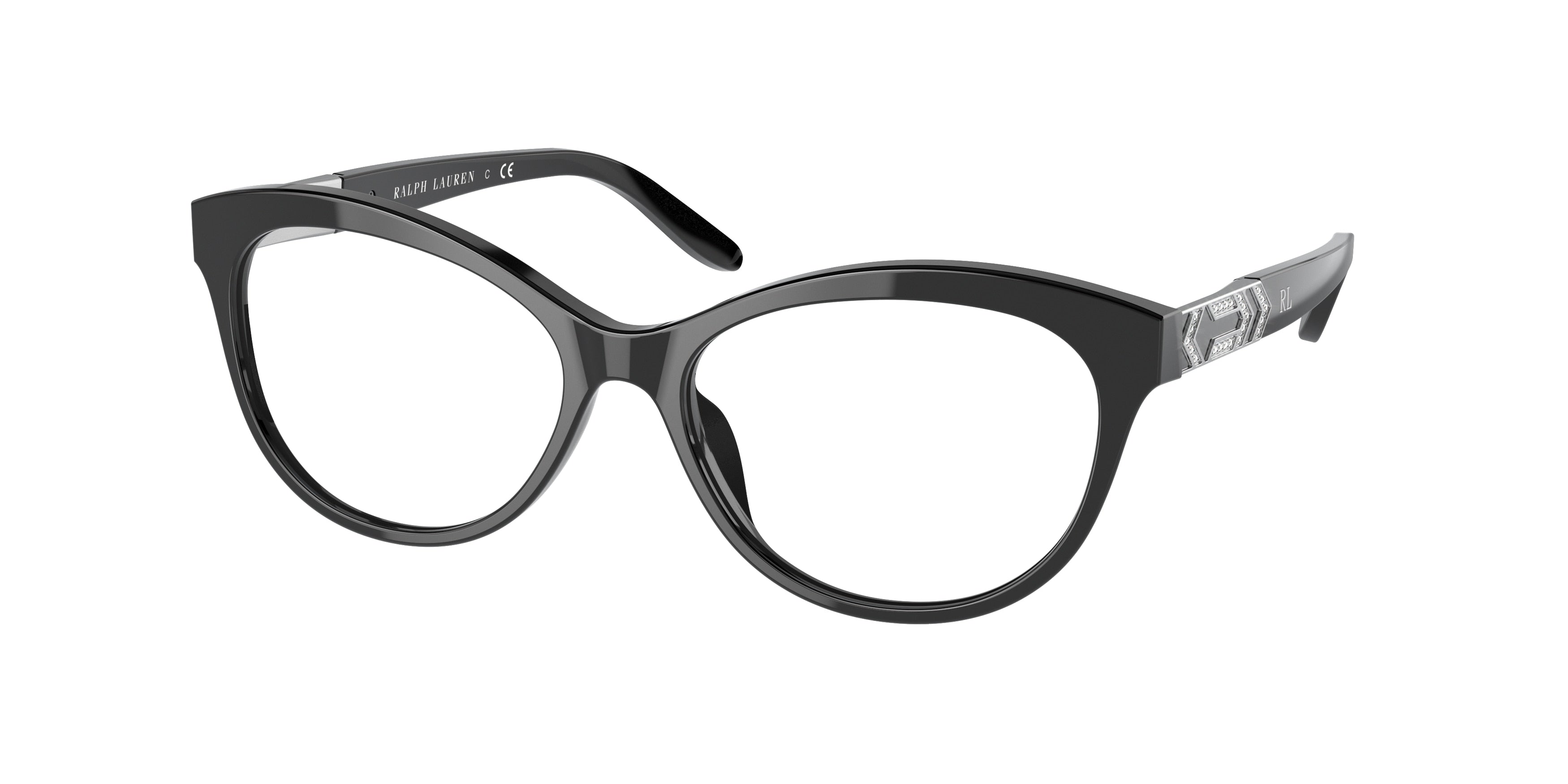 Ralph Lauren RL6216U Cat Eye Eyeglasses  5001-Shiny Black 53-140-16 - Color Map Black