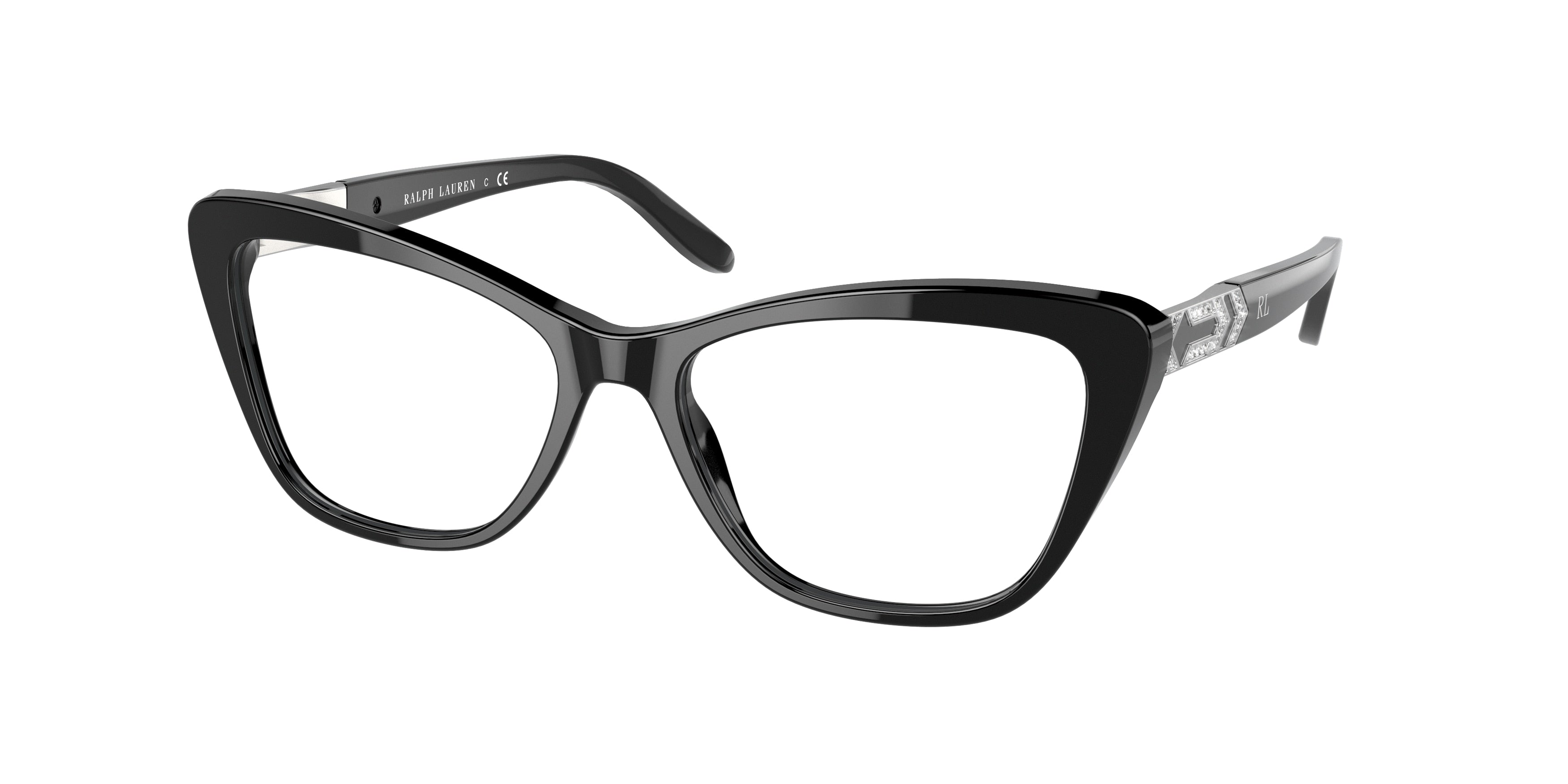 Ralph Lauren RL6217B Butterfly Eyeglasses  5001-Shiny Black 52-140-16 - Color Map Black