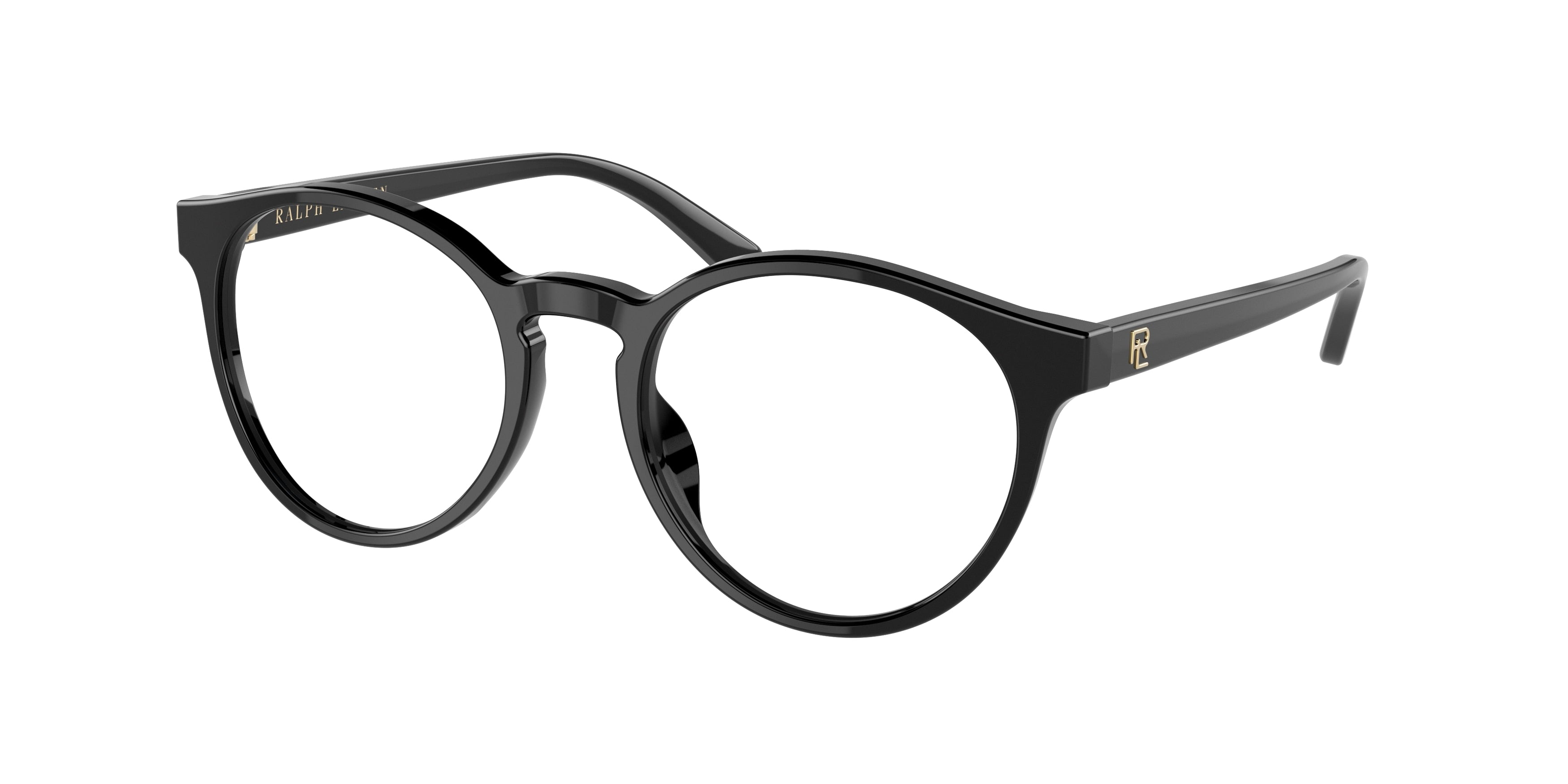 Ralph Lauren RL6221U Round Eyeglasses  5001-Shiny Black 51-140-19 - Color Map Black