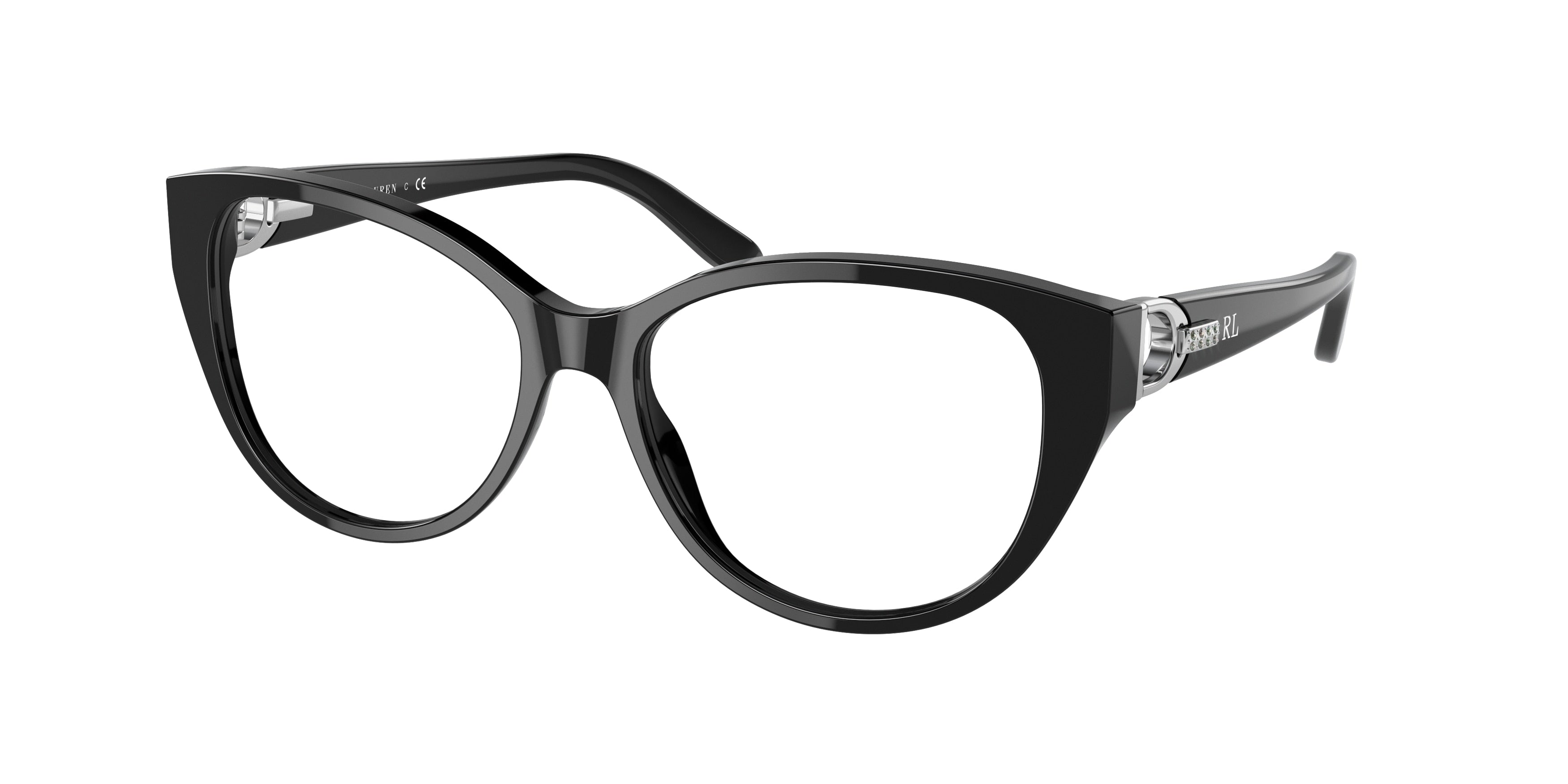 Ralph Lauren RL6223B Cat Eye Eyeglasses  5001-Shiny Black 55-140-16 - Color Map Black