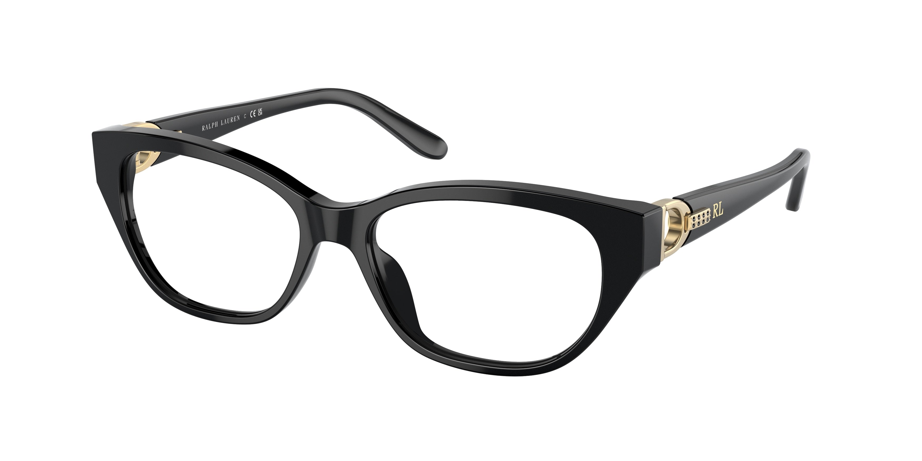 Ralph Lauren RL6227U Oval Eyeglasses  5001-Shiny Black 54-145-16 - Color Map Black
