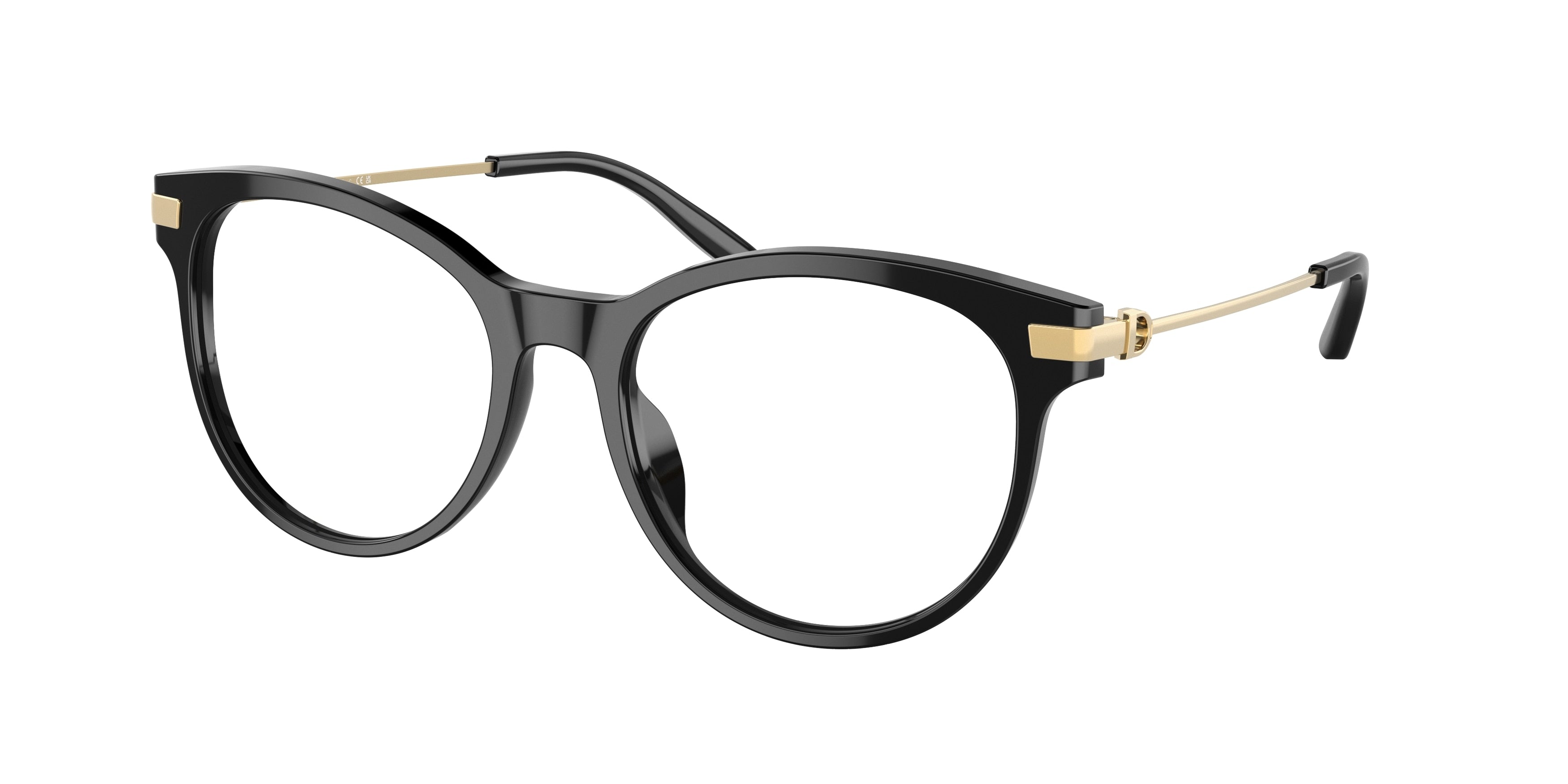 Ralph Lauren RL6231U Round Eyeglasses  5001-Shiny Black 53-145-18 - Color Map Black