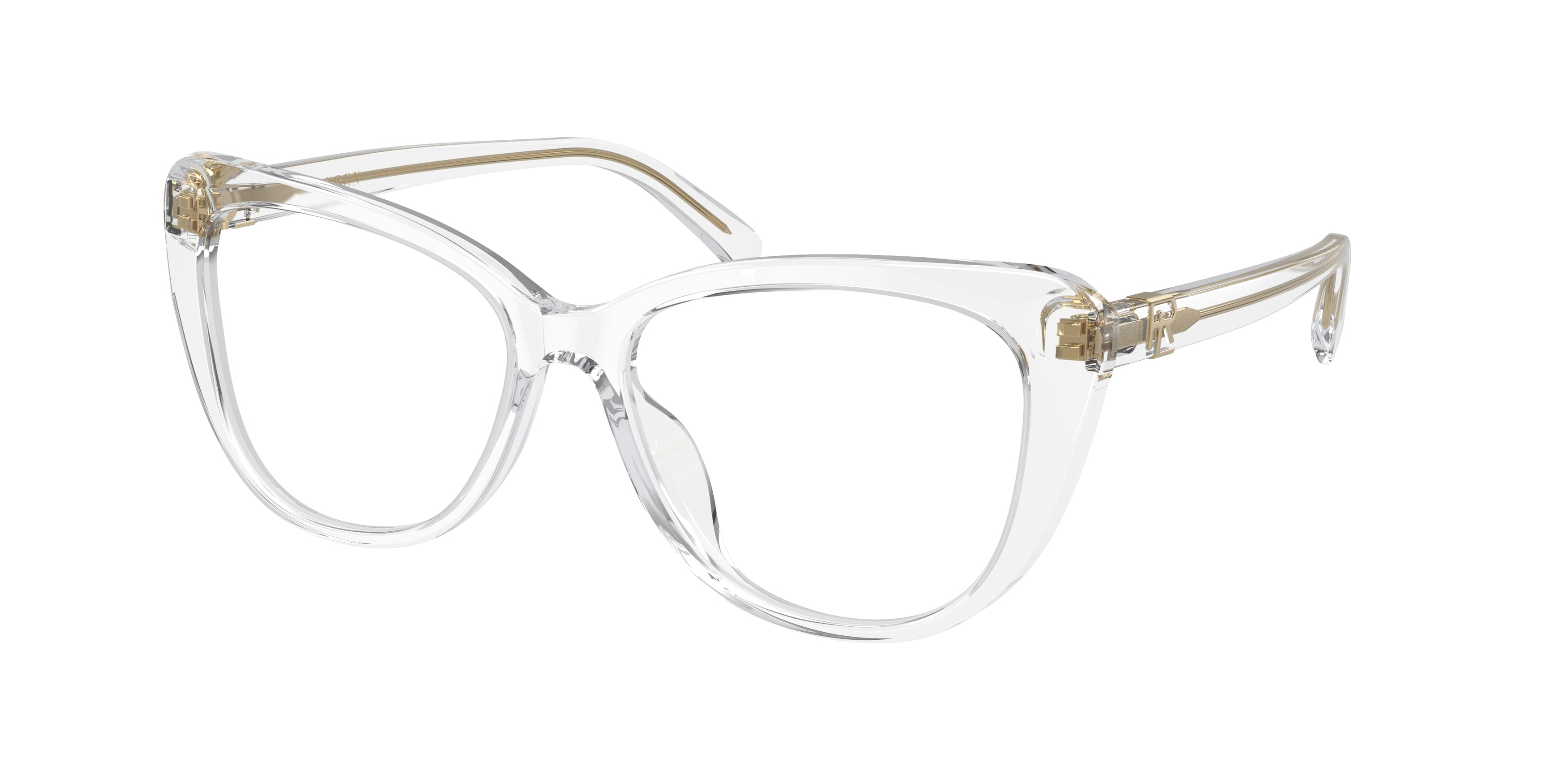 Ralph Lauren RL6232U Cat Eye Eyeglasses  5002-Crystal 54-145-16 - Color Map White