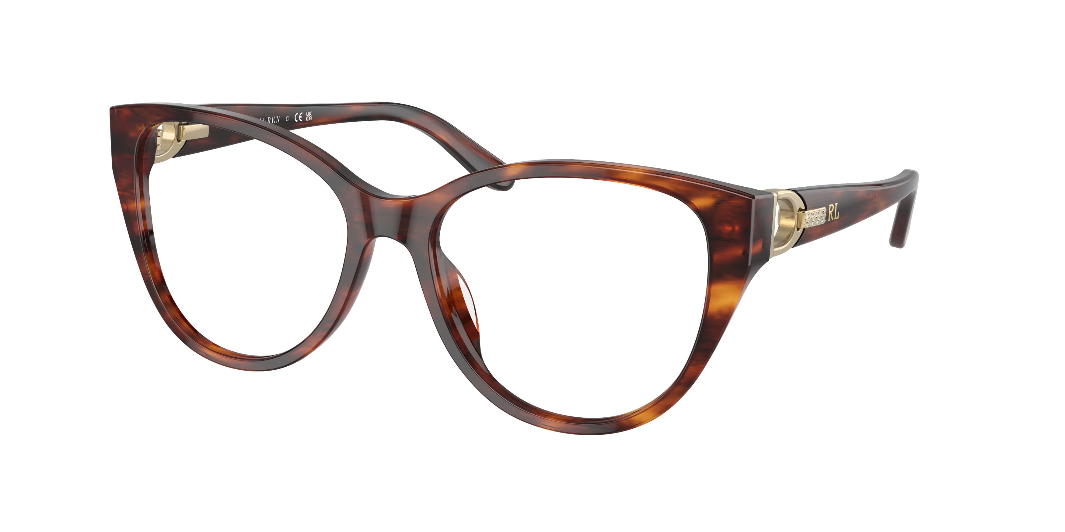 Ralph Lauren RL6234BU Cat Eye Eyeglasses  5007-Stripped Havana 55-140-17 - Color Map Brown
